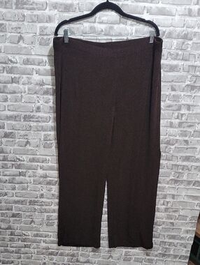 Chico's Sz 3 (XXL)  Travelers Collection Pull On Slinky Knit Pants, Chocolate